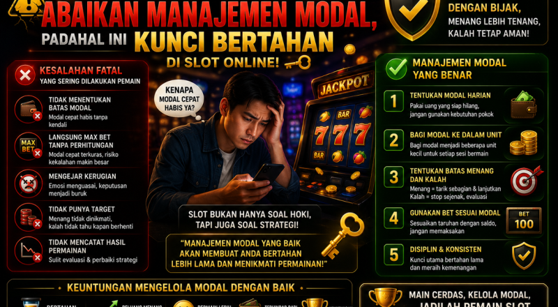 Banyak Pemain Abaikan Manajemen Modal, Padahal Ini Kunci Bertahan di Slot Online